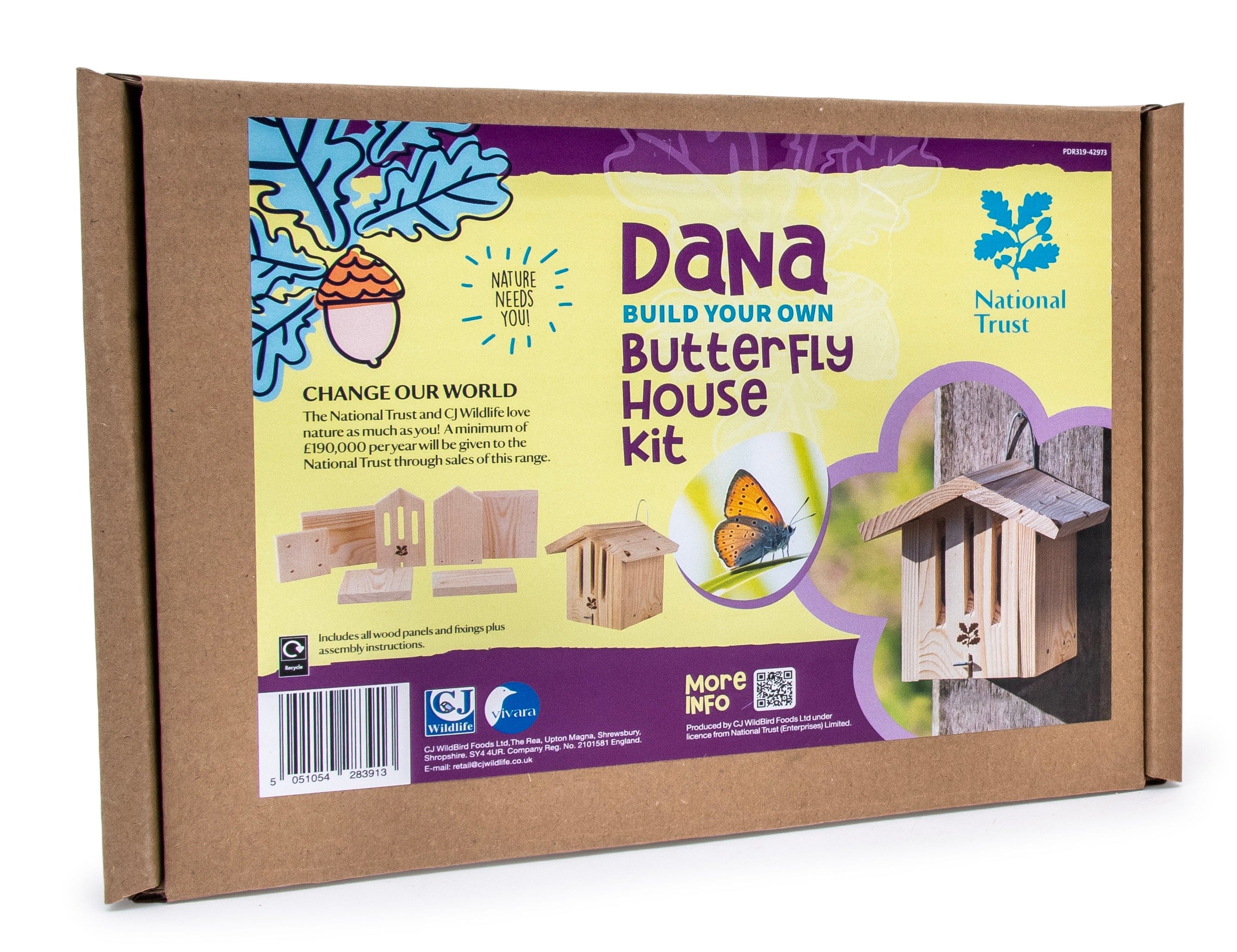 Children's National Trust Build Your Own Butterfly House Kit - Image 4