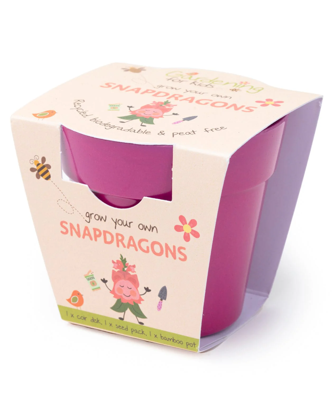 Children's Grow Your Own Snapdragons Growing Kit with Pot - Image 3