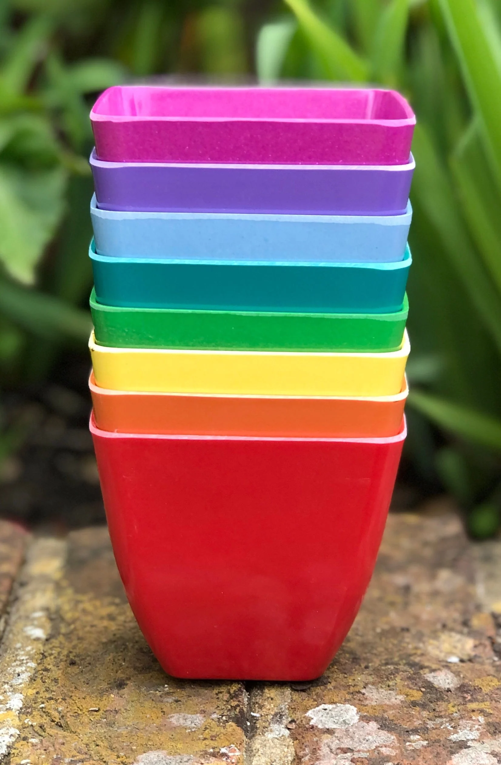 Eco-friendly Bamboo Plant Pots Set