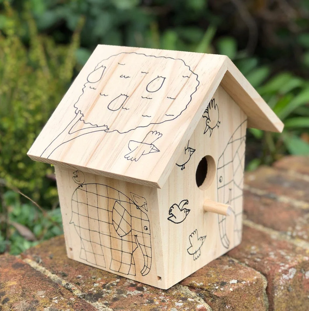 Elmer the Elephant Paint Your Own Bird House - Image 3