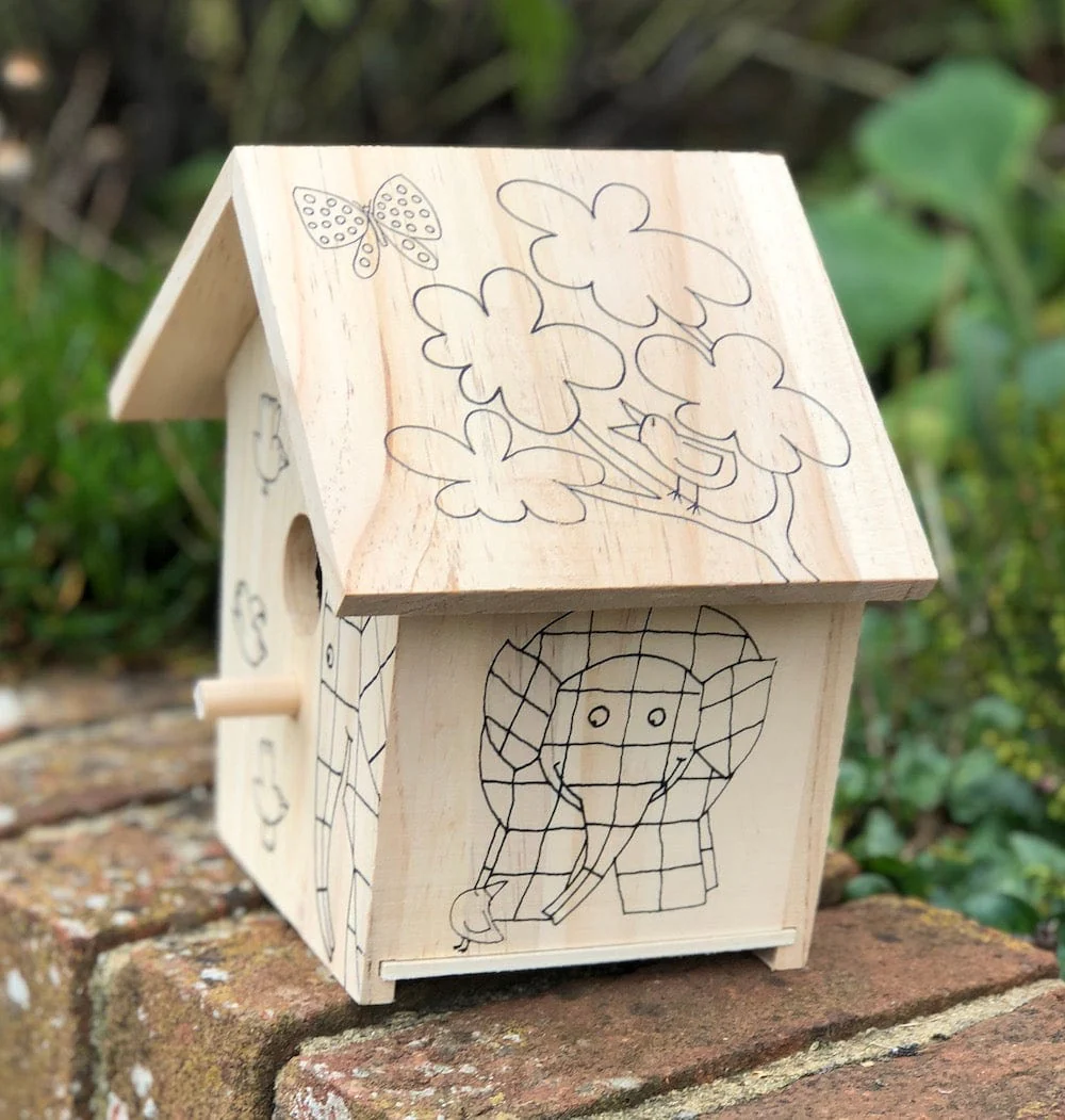Elmer the Elephant Paint Your Own Bird House - Image 4