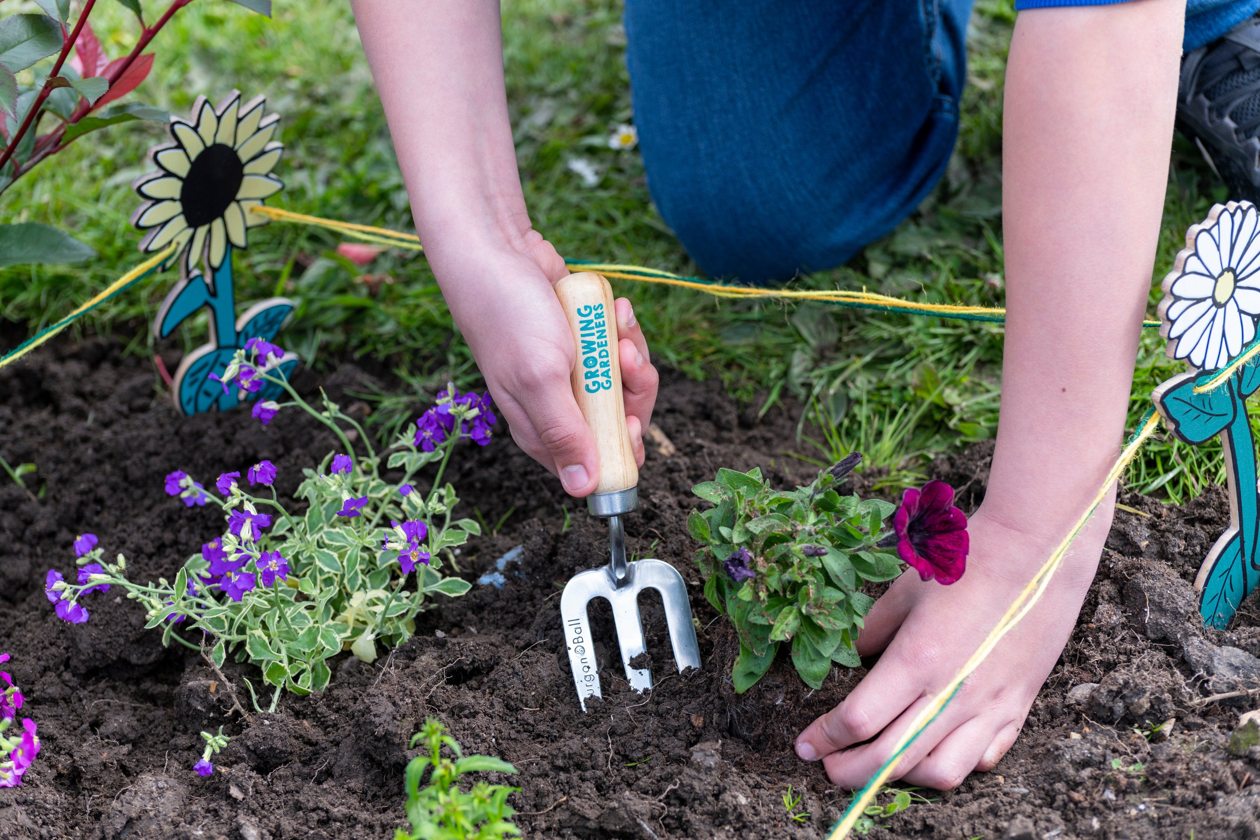Children's Stainless Steel Garden Hand Fork - Image 3