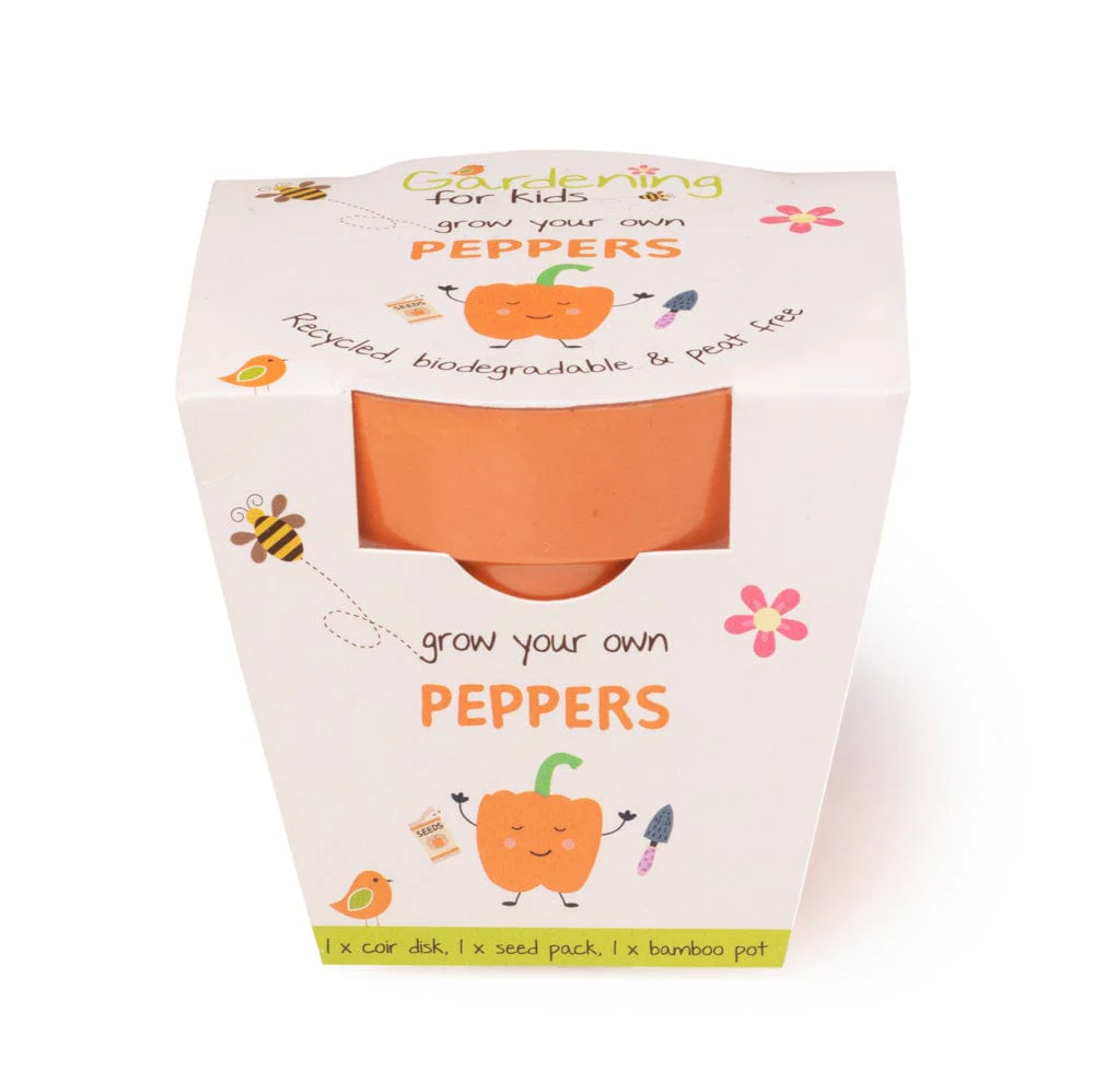 Sweet Peppers Growing Kit with Pot