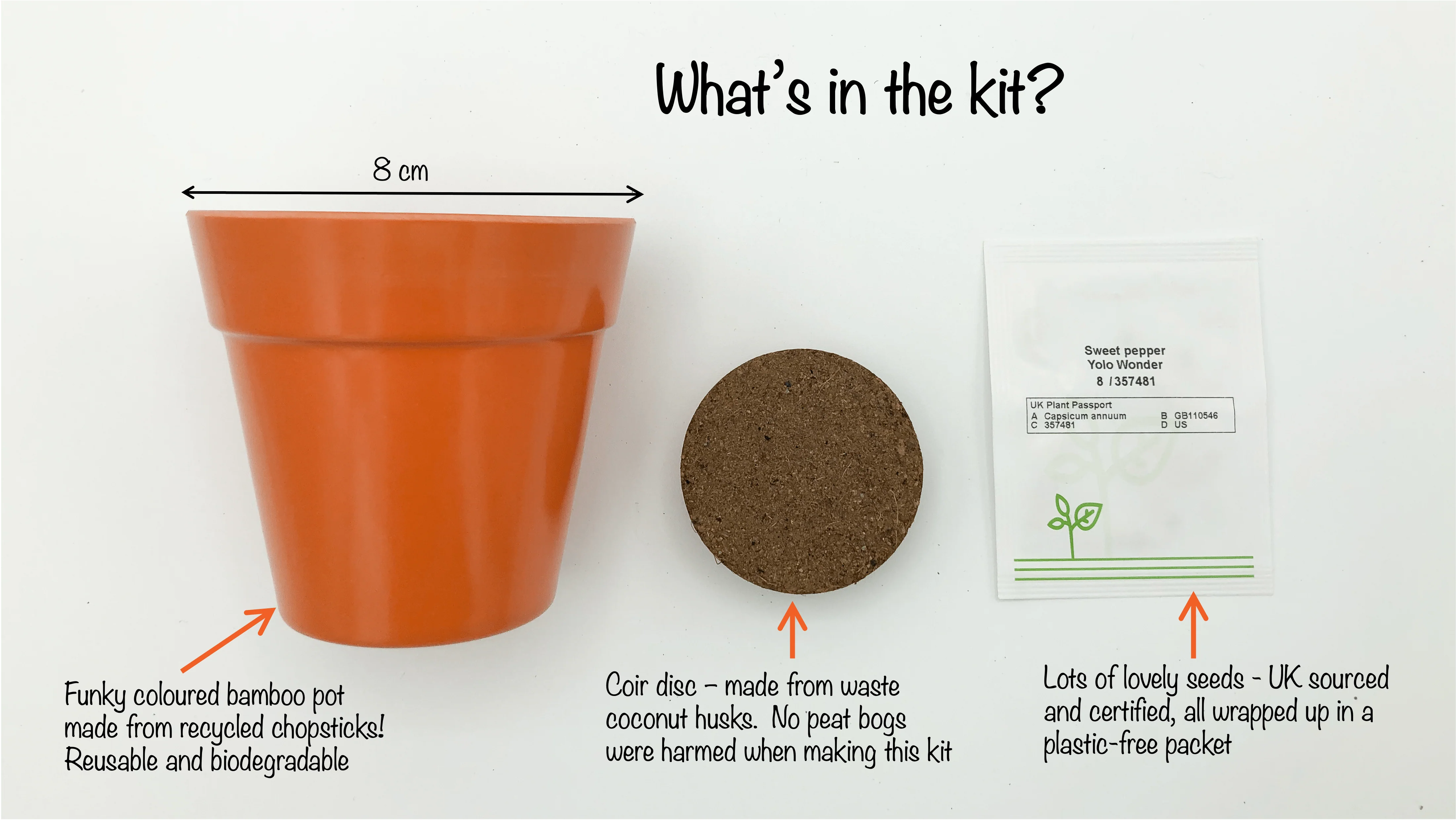 Sweet Peppers Growing Kit with Pot - Image 4